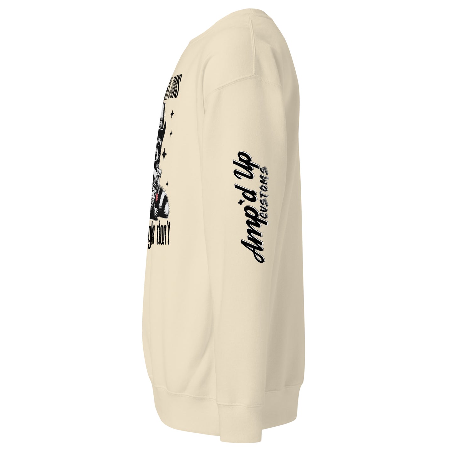 Cream Amp'd Up Custom Strawberry Jams, But My Glock Don't Sweatshirt with Unique Graphic Design