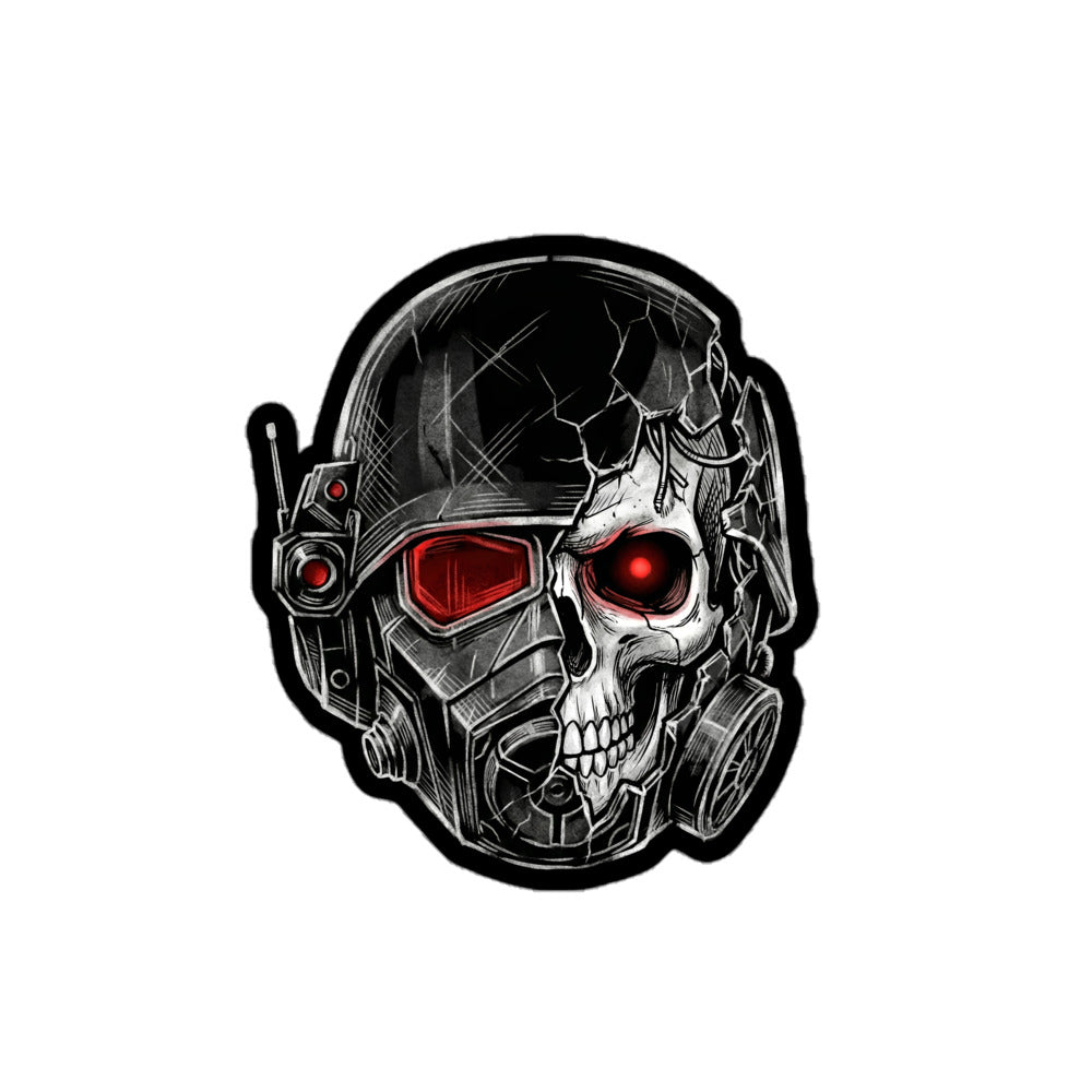 Fallout video game Series NCR New California Republic half broken helmet bubble-free sticker with detailed design