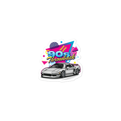 90s Throwback Honda Acura NSX NA1 Bubble-free sticker from Amp'd Up Custom featuring vibrant retro design