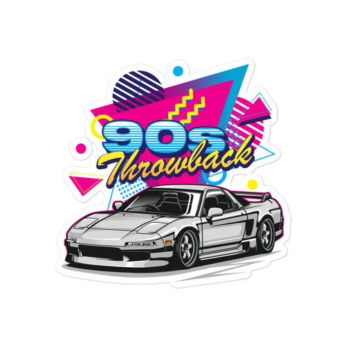 90s Throwback Honda Acura NSX NA1 Bubble-free sticker | AMPD with vibrant retro design and sports car illustration
