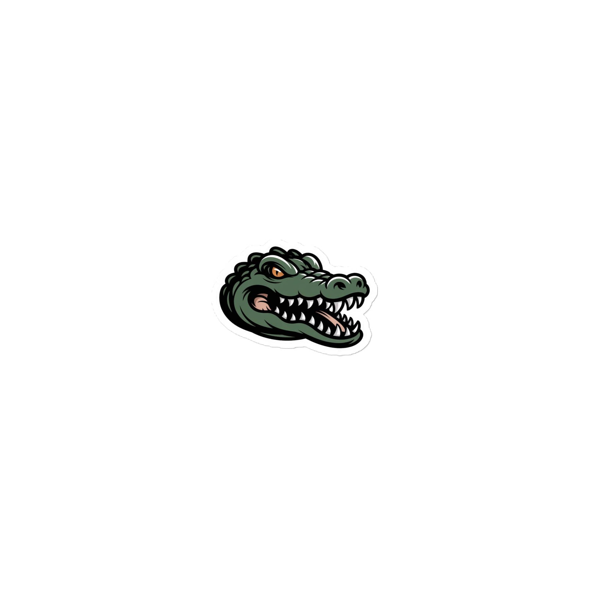 Alligator Bubble-Free Kiss Cut Cute Reptile Decal Sticker showcasing a detailed alligator head design