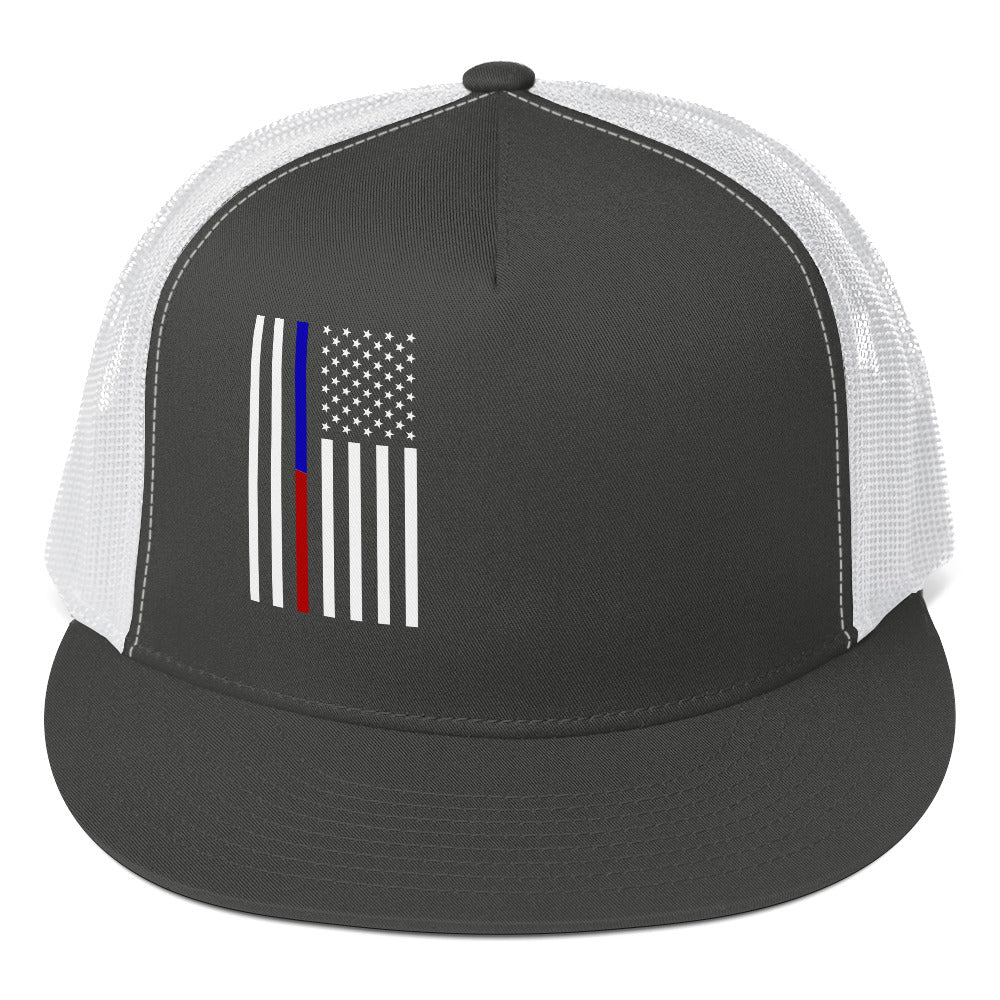 American Flag Trucker Cap with Mesh Back and Stylish Design for Everyday Wear