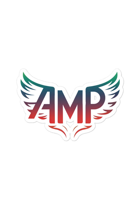 Amp Wings sticker featuring vibrant colors and a stylish wing design for custom decorations