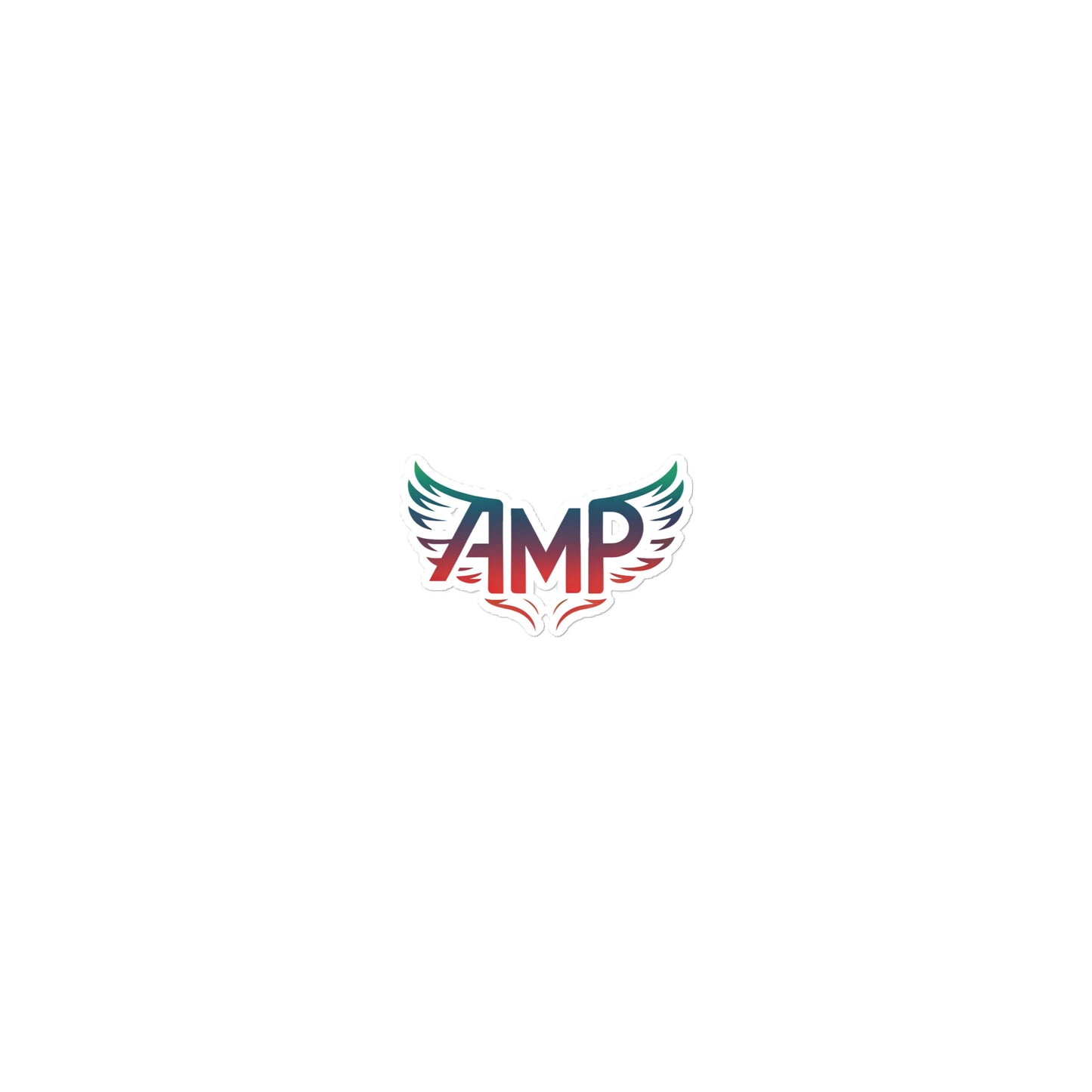 Amp Wings sticker designed with vibrant colors and intricate wing details for your customization needs