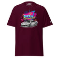 90s Throwback Honda Acura NSX NA1 Graphic T-Shirt by Amp'd Up Custom in burgundy color