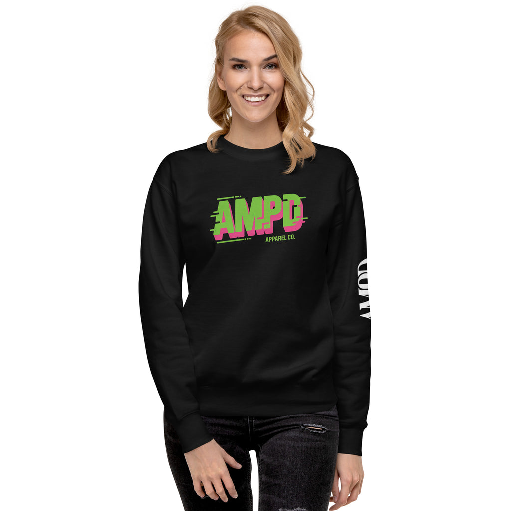 Amp'd Up Custom AMPD Apparel Company Sweatshirt in black with bold logo and stylish design
