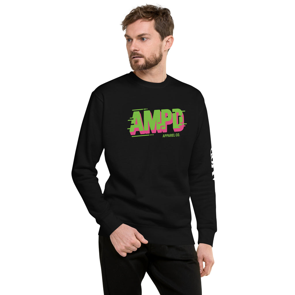 Black AMPD Apparel Company Sweatshirt with Colorful Logo for Casual Style