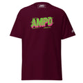 Maroon AMPD Apparel Company T-Shirt featuring a vibrant logo design for casual wear