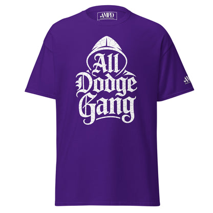 Amp'd Up Custom All Dodge Gang Graphic T-Shirt in Purple for Car Enthusiast Streetwear