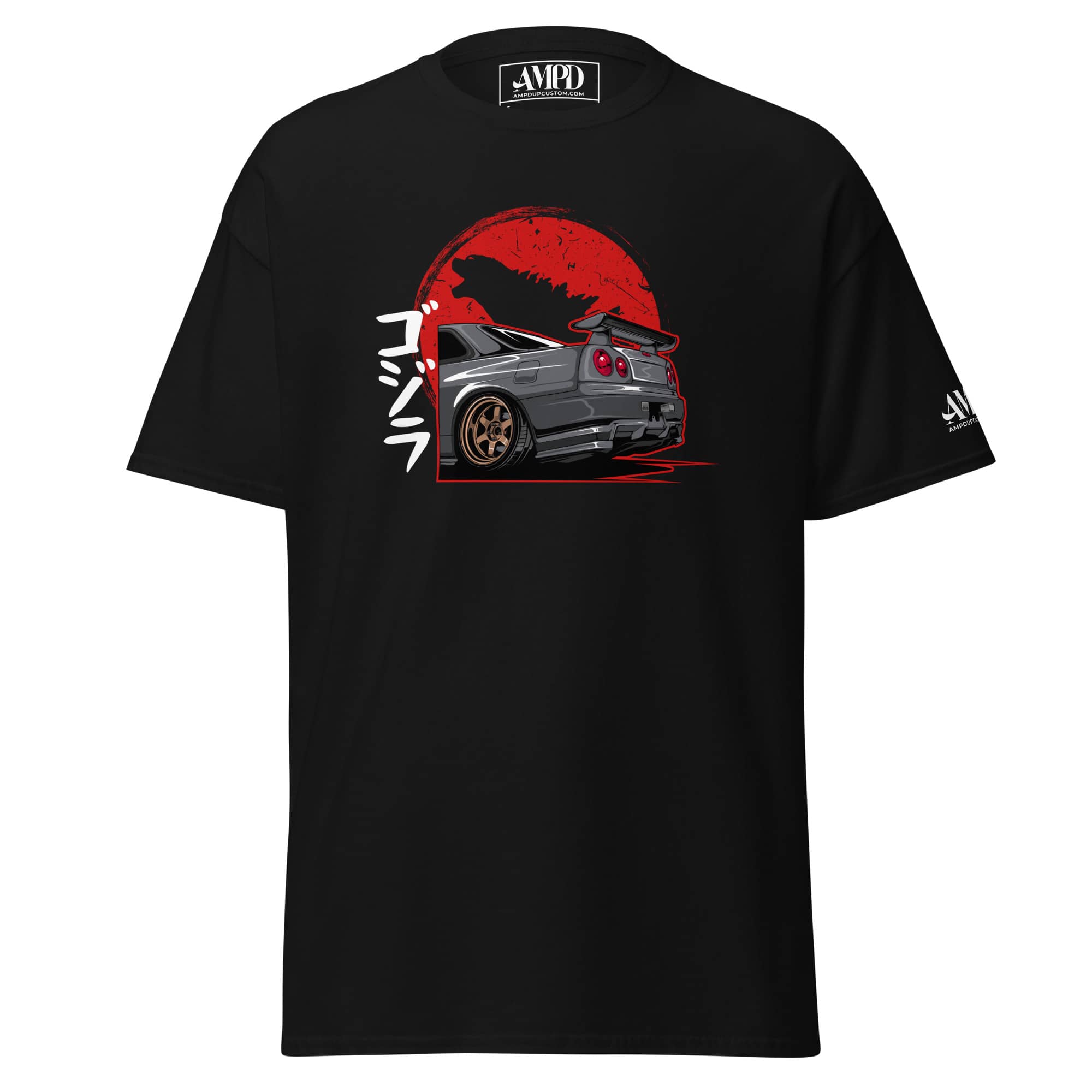 Godzilla R34 Skyline GT-R T-Shirt | AMPD featuring a stylish graphic design of the iconic car