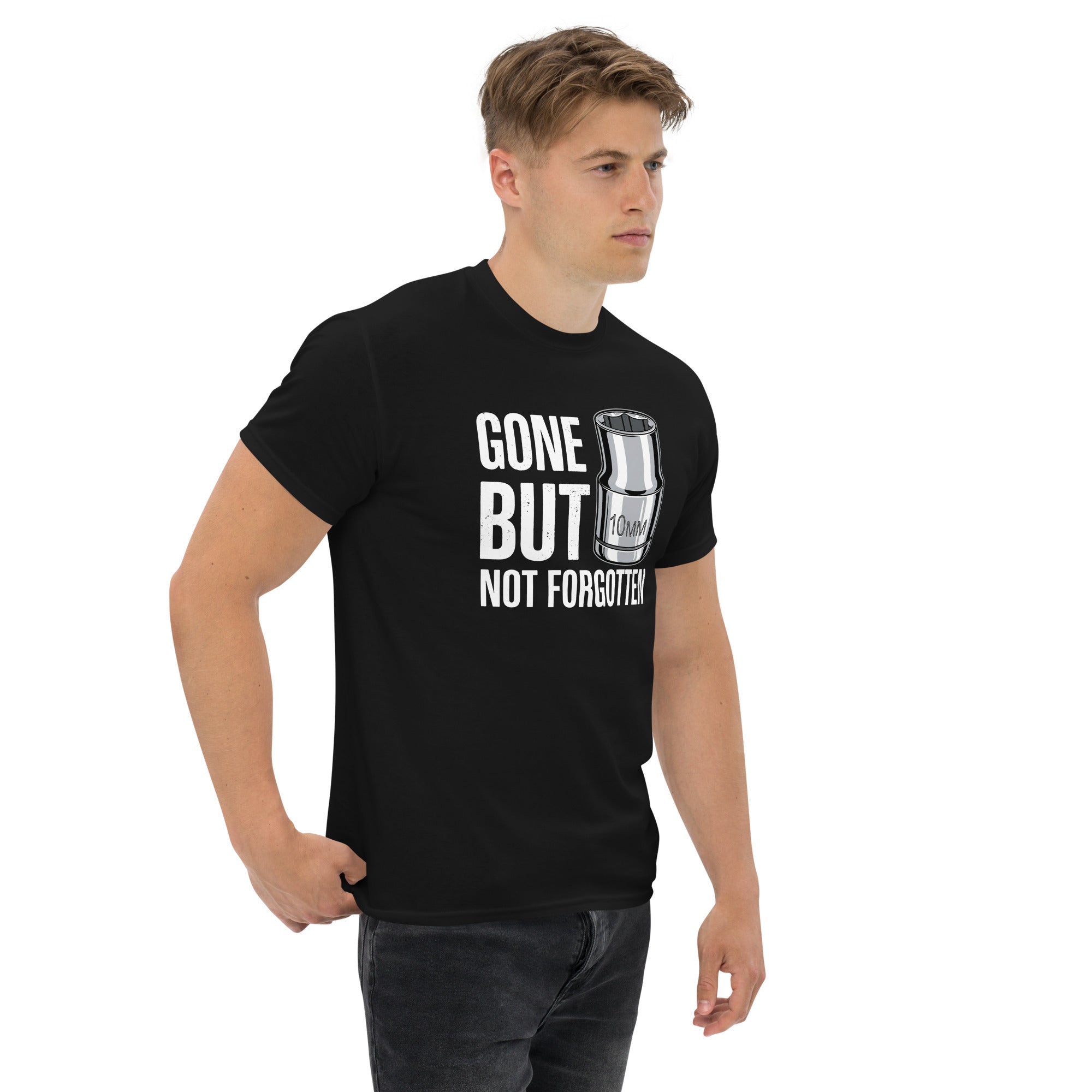 Gone But Not Forgotten 10mm T-Shirt | AMPD featuring a black design and bold lettering on a lightweight fabric