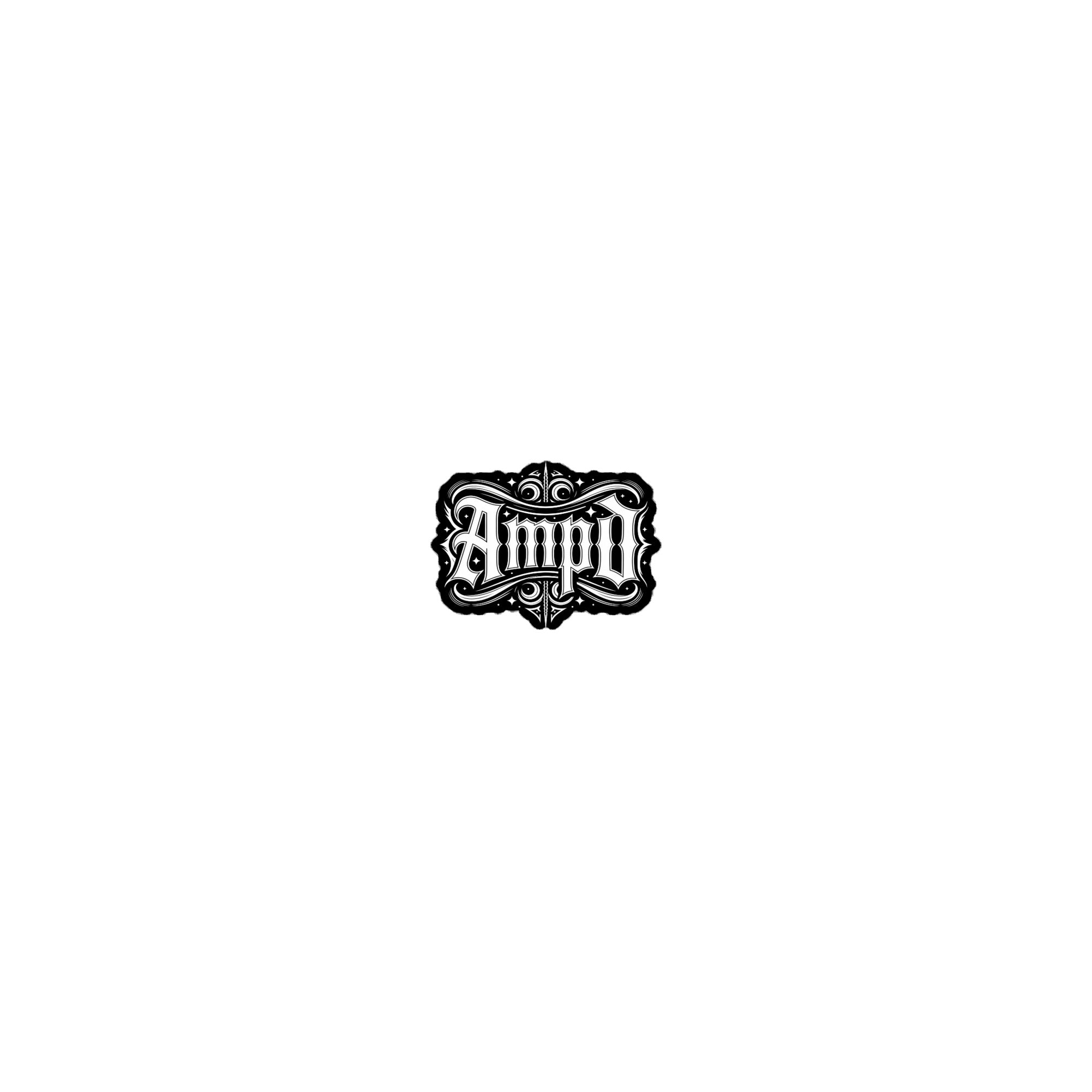 AMPD Gothic Typography Sticker featuring intricate designs and bold lettering for stylish décor