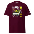 Kanjo Loop Honda Civic Graphic T-Shirt | AMPD in burgundy featuring a vibrant car design