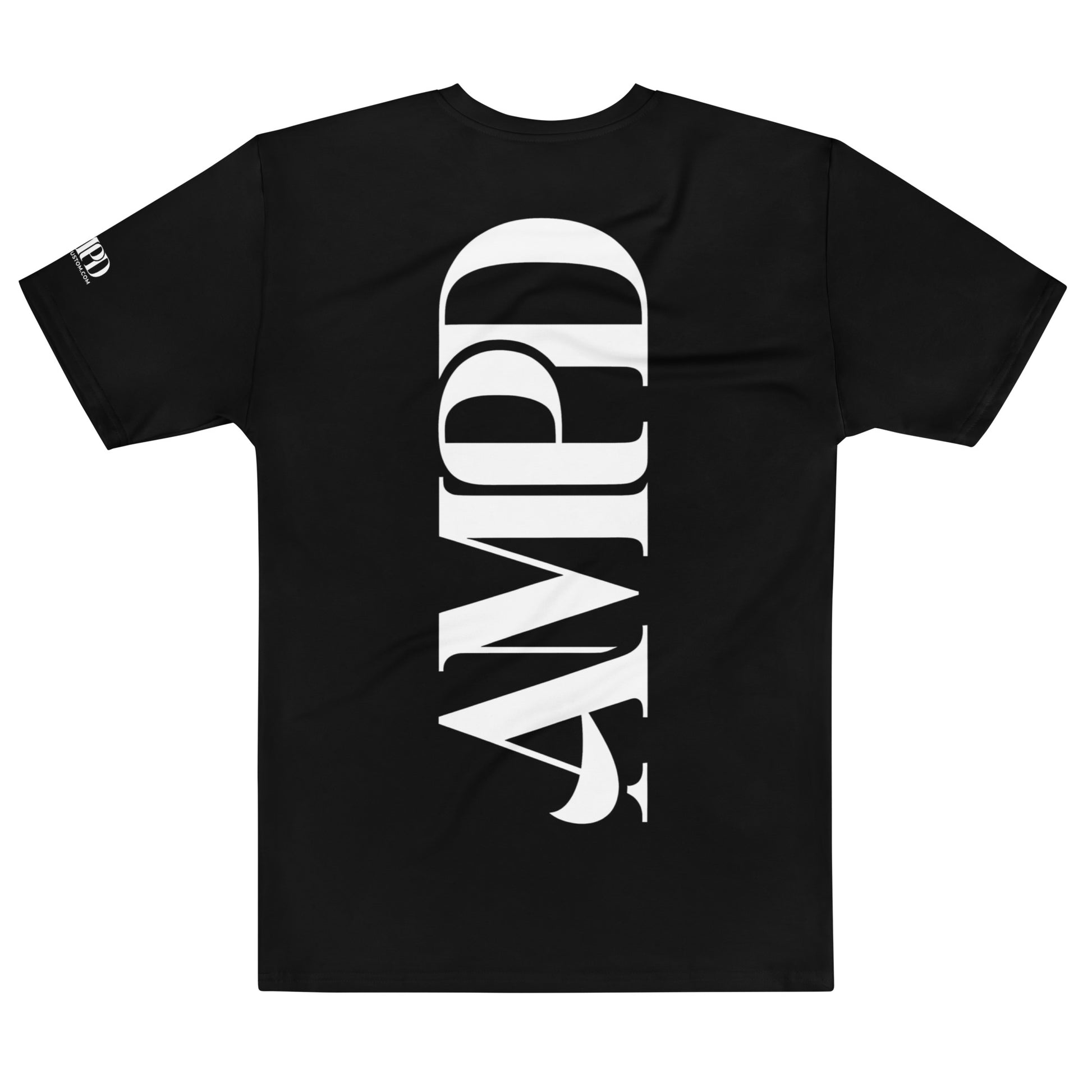 AMPD Official Big Graphic Premium Mens Cotton Crew Neck T-Shirt in Black, Soft, Breathable and Durable