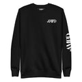 AMPD Official Premium Sweatshirt in black featuring a stylish logo design on the front and sleeve