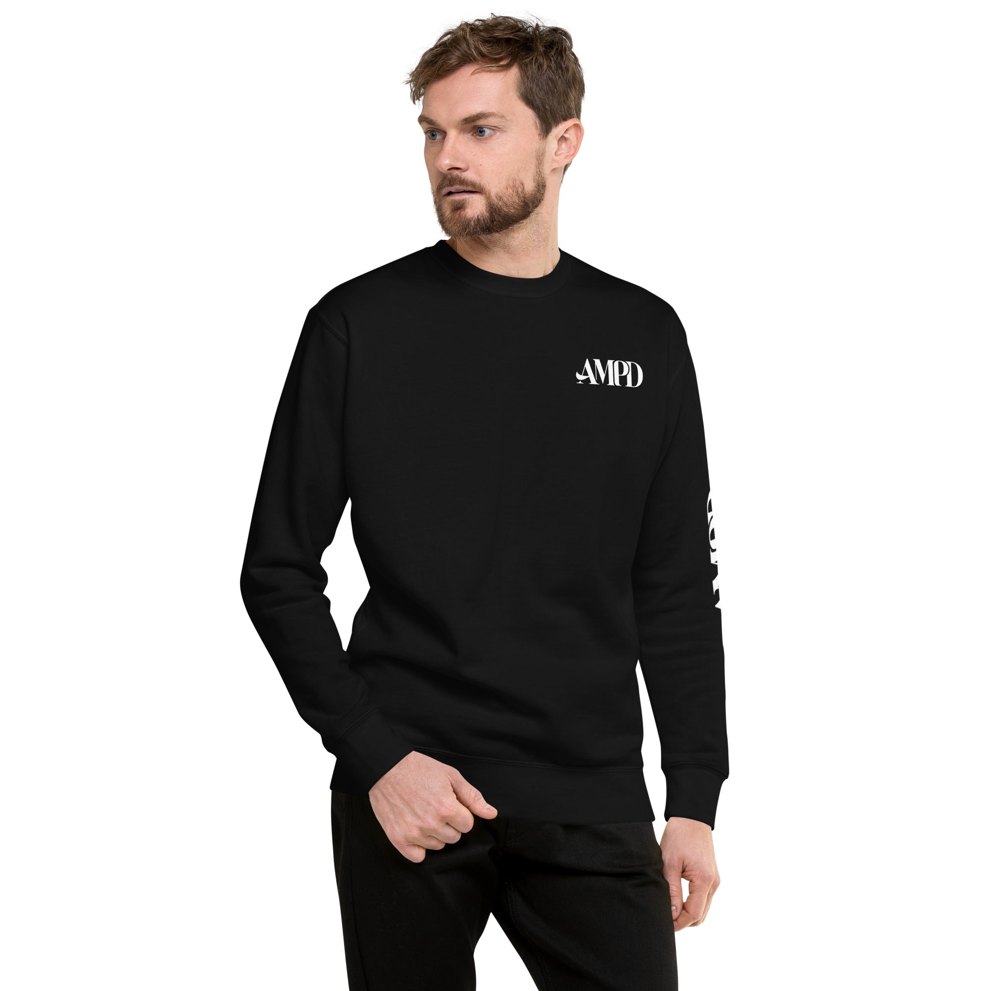 AMPD Official Premium Sweatshirt in Black with Stylish Logo and Comfortable Fit for Everyday Wear