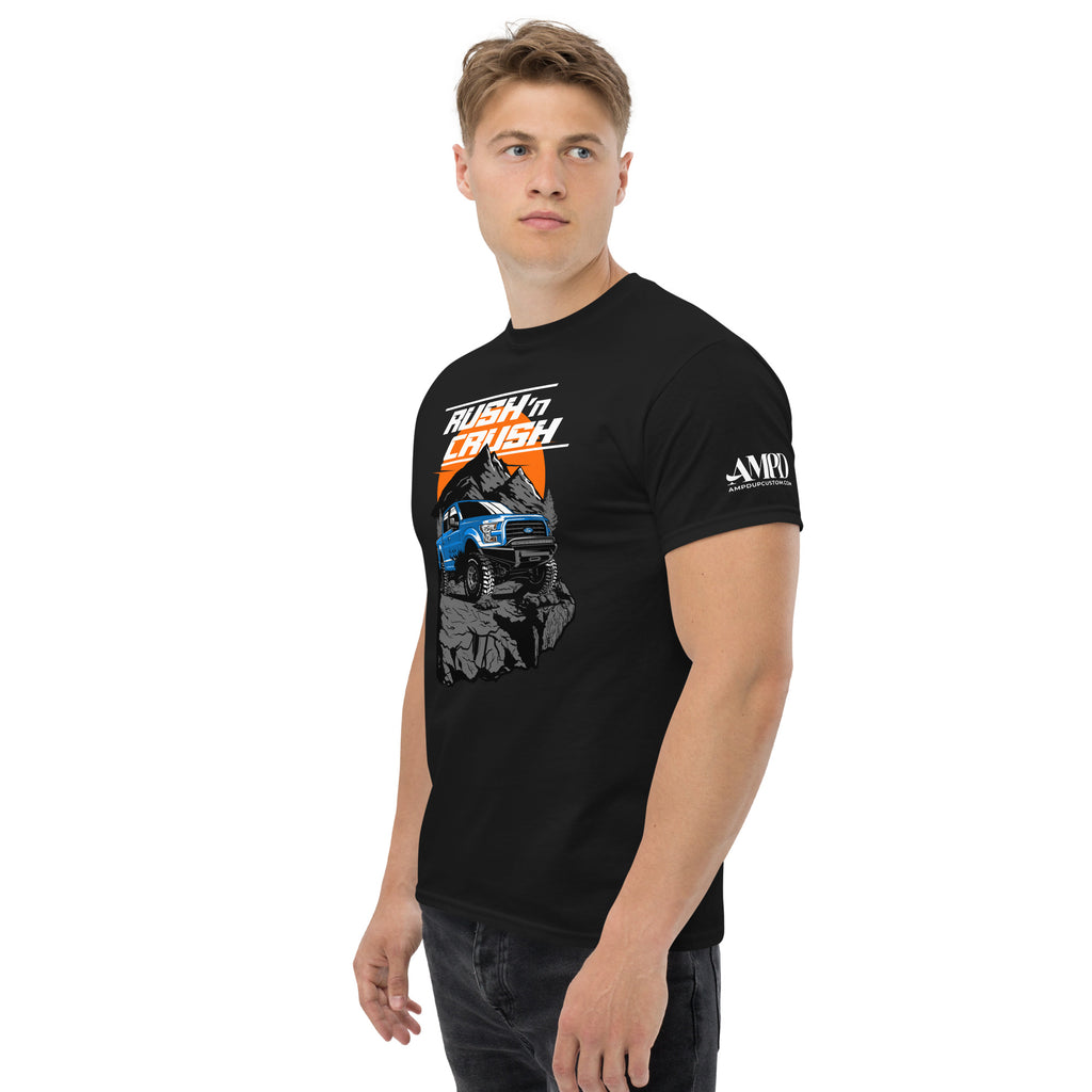Rush n Crush Off-Road T-Shirt | AMPD featuring a rugged design and bold graphics on a black fabric