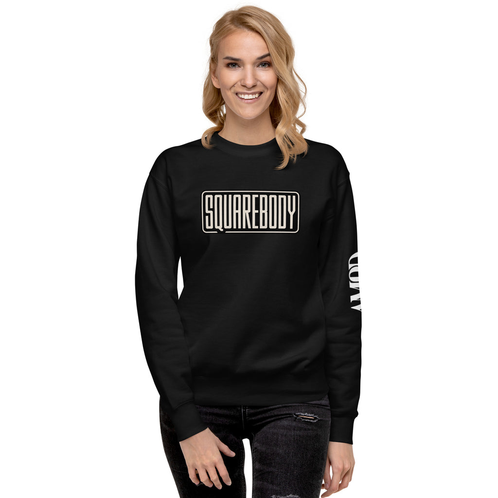 Black Squarebody Graphic Sweatshirt | AMPD featuring bold logo design and comfortable fit