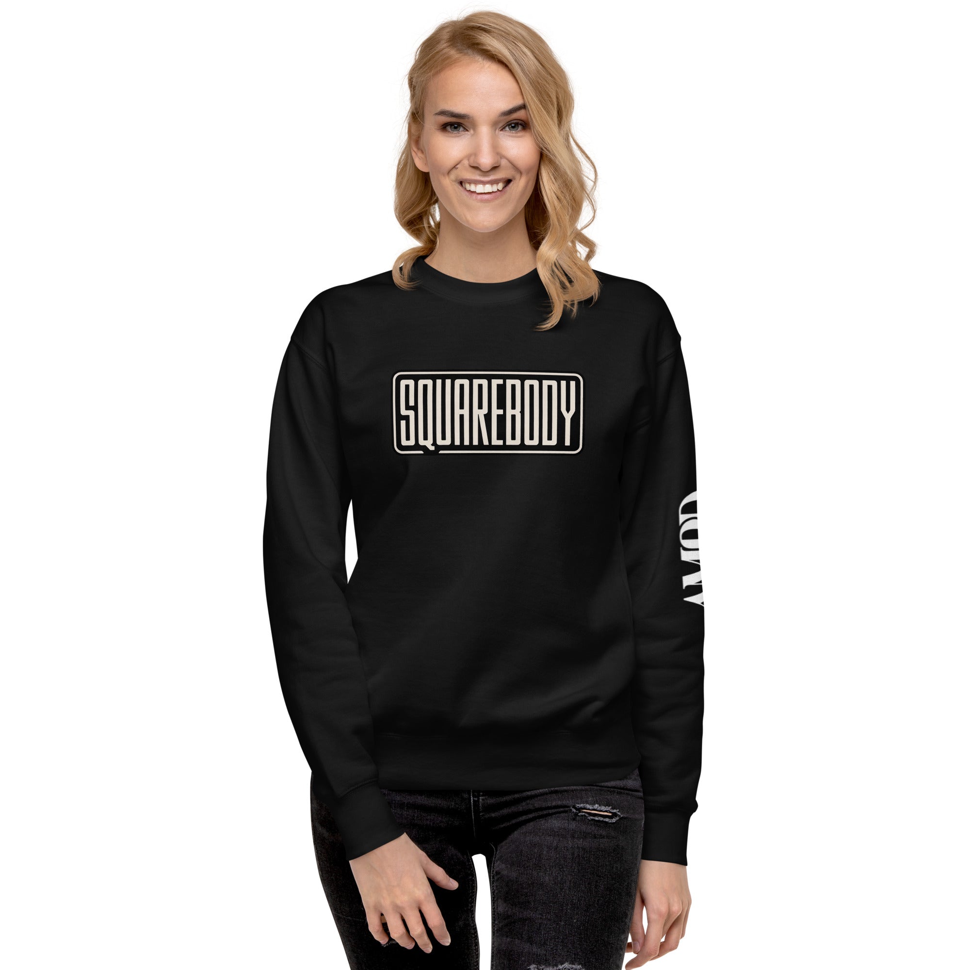 Black Squarebody Graphic Sweatshirt | AMPD featuring bold logo design and comfortable fit