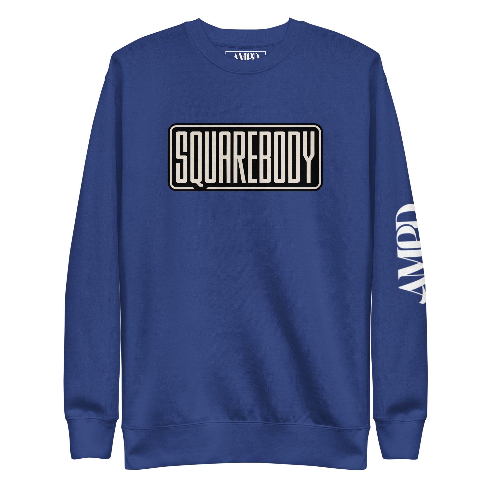 Blue Amp'd Up Custom Squarebody Graphic Sweatshirt | AMPD with bold logo and stylish design