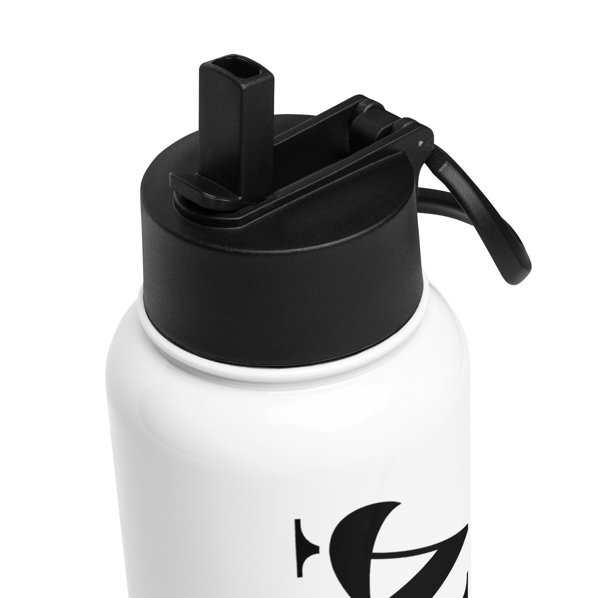 AMPD Stainless steel water bottle with a straw lid for easy hydration on the go