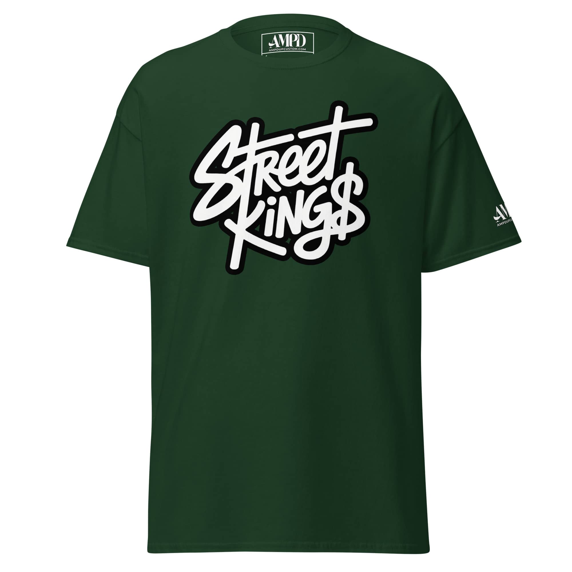 Green Street Kings T-Shirt | AMPD featuring bold white logo design for trendy streetwear