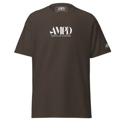 Amp'd Up 2026 logo T-Shirt in dark brown featuring a stylish front design