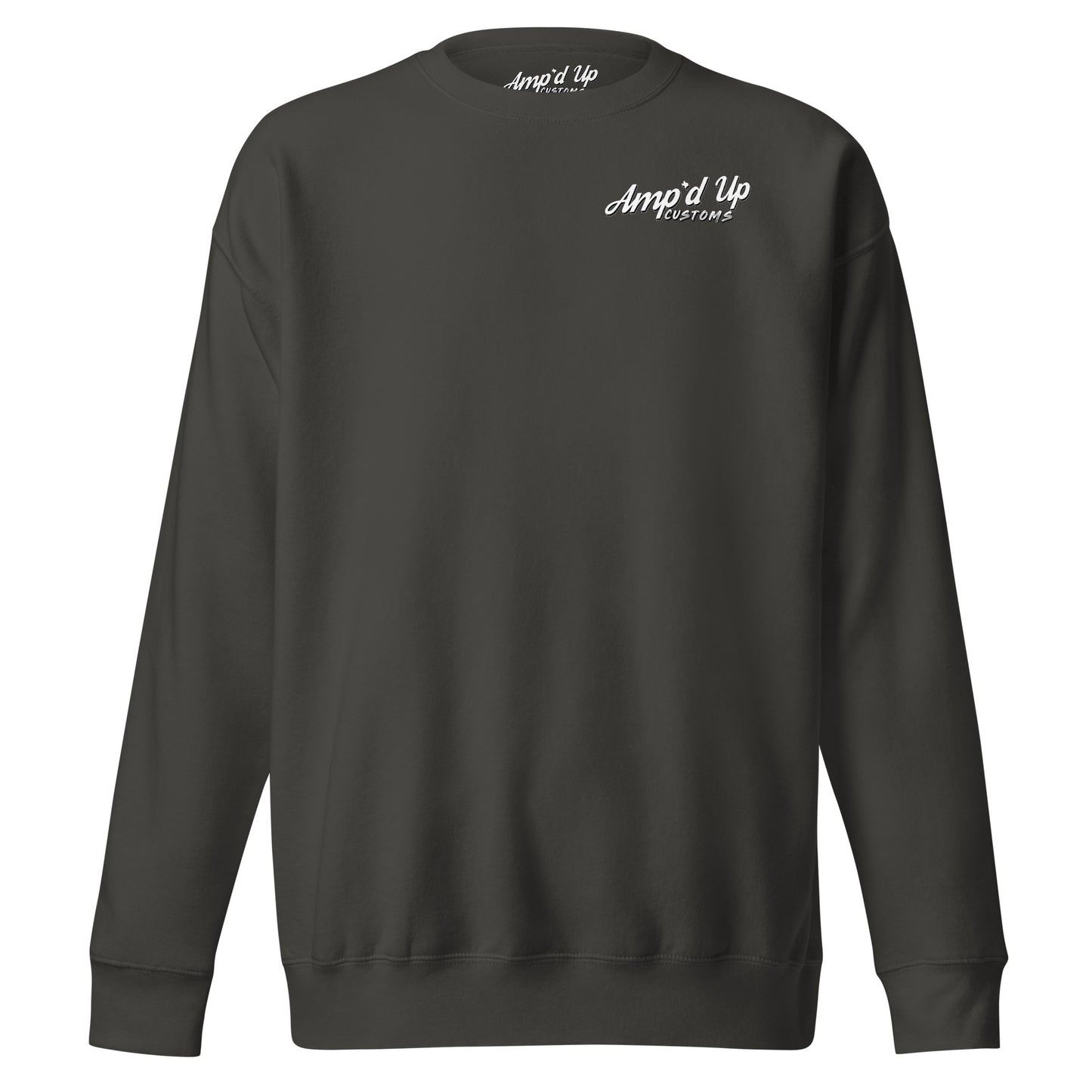 Amp'd Up Custom Alignment PLUG Sweatshirt featuring a stylish back illustration