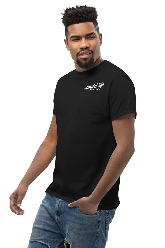 Amp'd Up Custom Alignment PLUG T-Shirt with stylish back illustration for casual wear