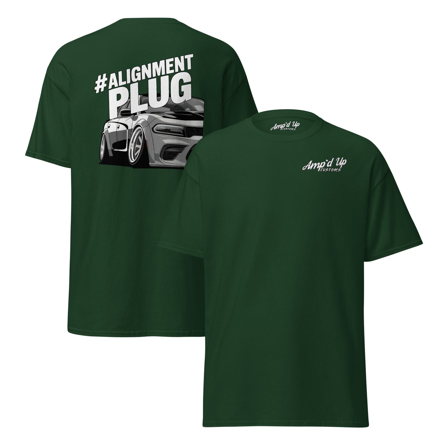 Alignment PLUG T-Shirt featuring a back illustration of a stylish car design