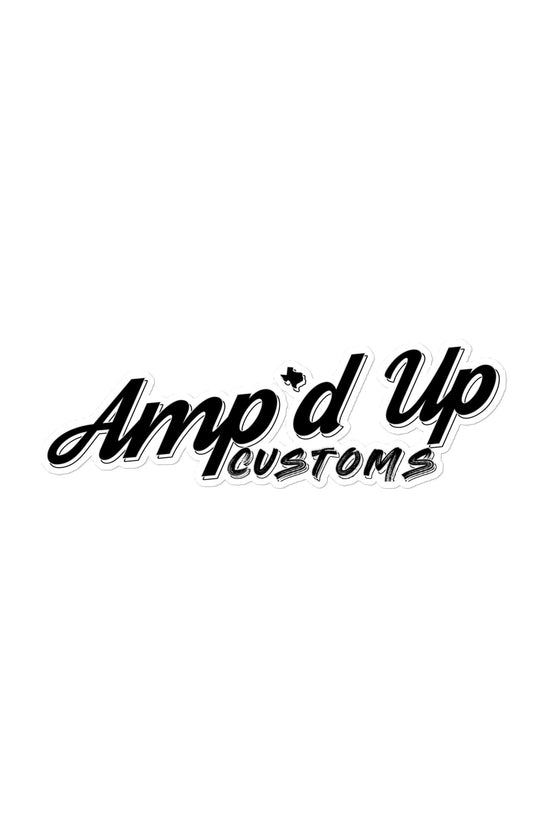 Amp'd Up Custom Sticker featuring a stylish design for personalizing items