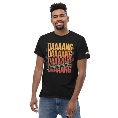 DANG T-Shirt in black featuring a colorful repeated text design for a bold, casual look