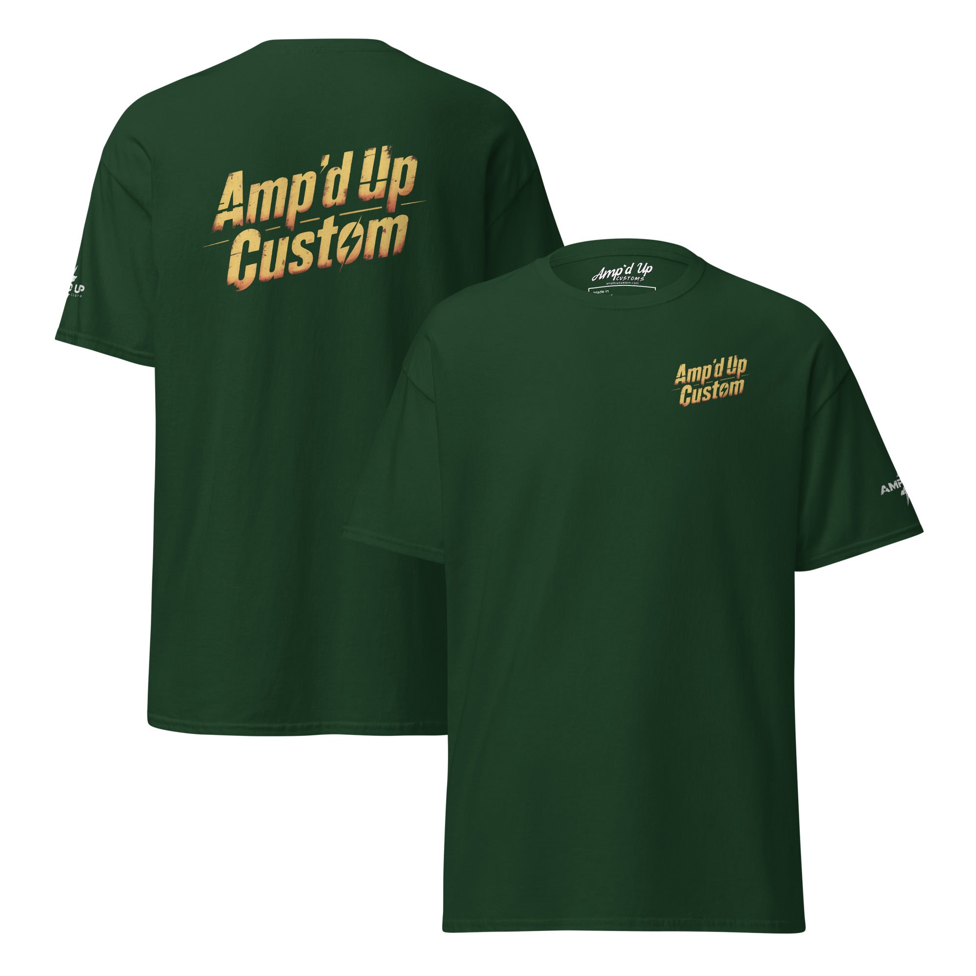Amp'd Up Fallout Series Inspired T-Shirt w/ graphic on the back in green color
