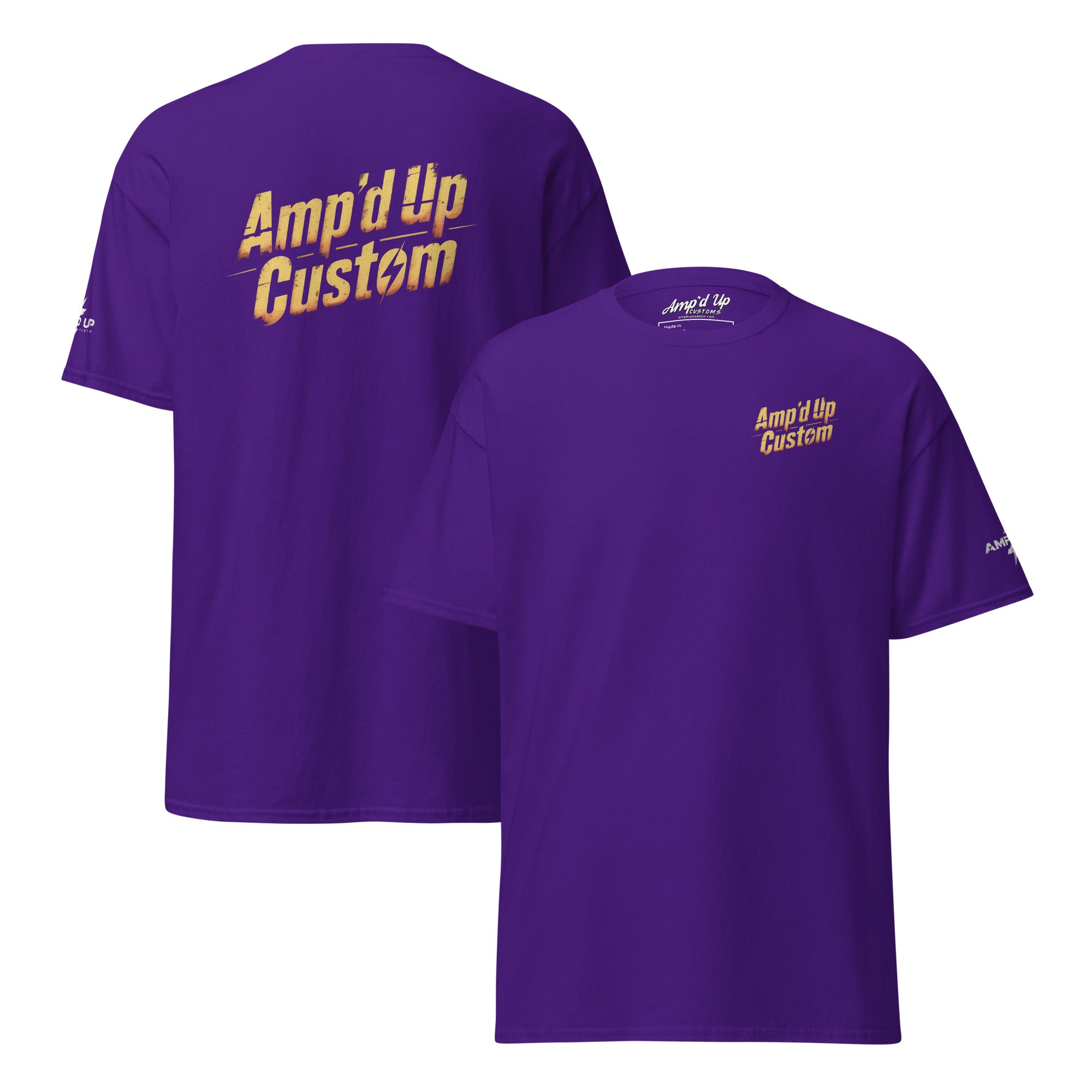 Amp'd Up Fallout Series Inspired T-Shirt w/ graphic on the back in vibrant purple