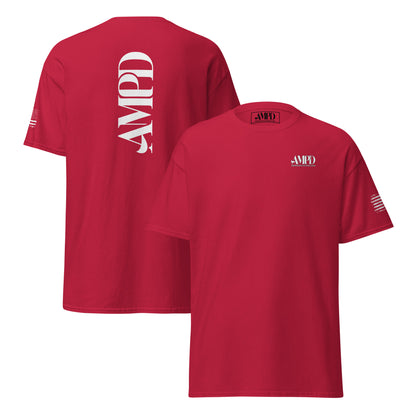 Amp'd Up Official 2026 AMPD Back Graphic T-Shirt in red with bold lettering and a comfortable fit