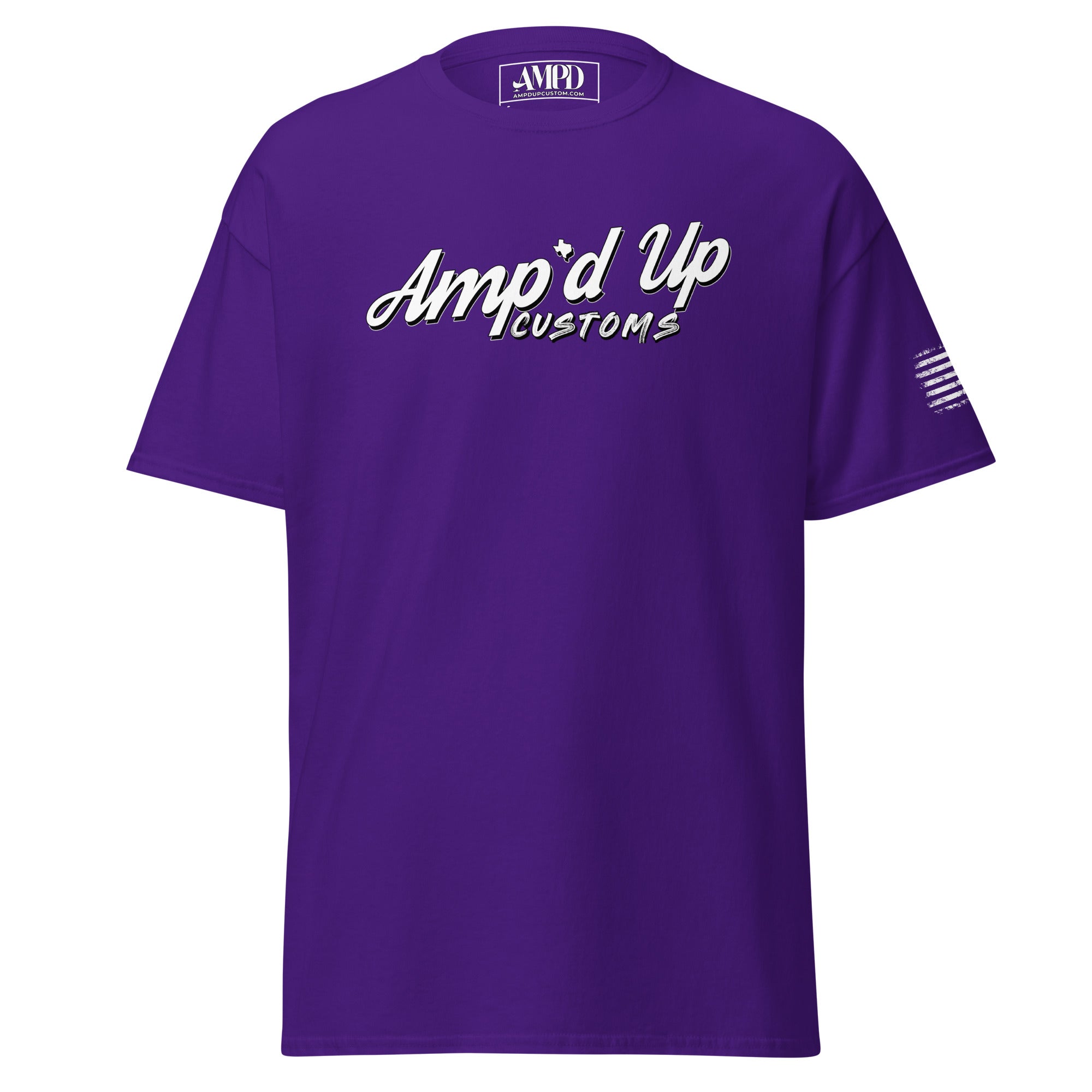 Ampd Up Signature Classic T-Shirt in purple with stylish logo print for casual wear