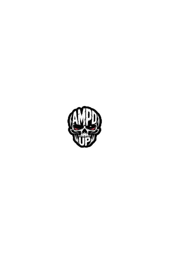 Amp'd Up Skull Sticker featuring a bold design with vibrant colors and edgy graphics