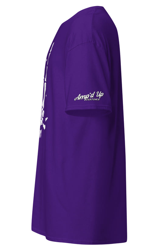 Purple Stay Spooky T-Shirt by Amp'd Up Custom with short sleeves and logo on the sleeve