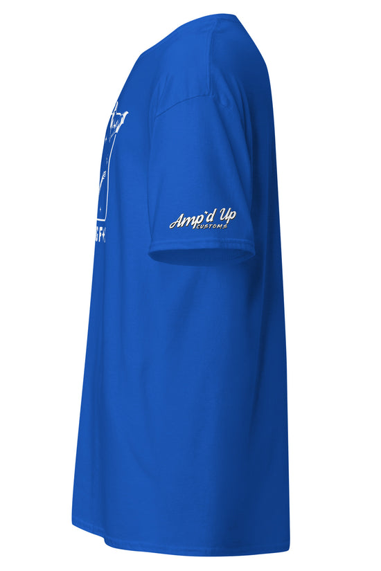 Blue There it goes My Last Flying F*ck T-Shirt by Amp'd Up Custom with short sleeves