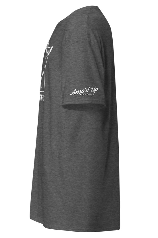 Amp'd Up Custom dark gray T-shirt with There it goes My Last Flying F*ck T-Shirt printed design