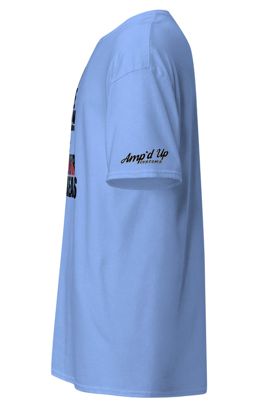 Light blue Amp'd Up Custom I'm The Man Of Your Dreams Freddy Krueger T-Shirt side view