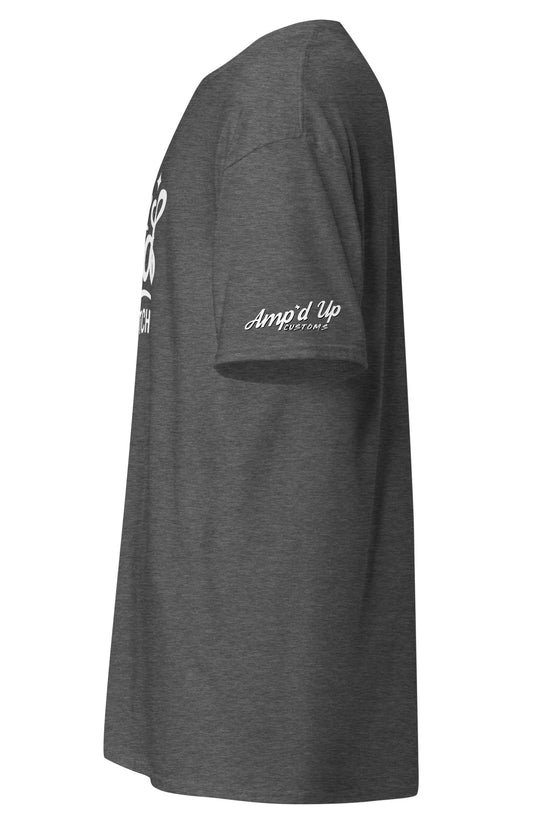 Grey side view of Be kind, of a bitch T-Shirt from Amp'd Up Custom, perfect for casual wear