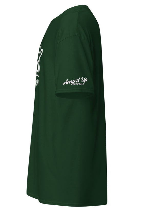 Green Amp'd Up Custom Be kind, of a bitch T-Shirt with short sleeves and a relaxed fit