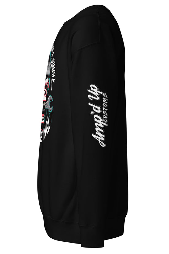 Black King of the Garage Sweatshirt by Amp'd Up Custom featuring a comfortable fit and stylish design