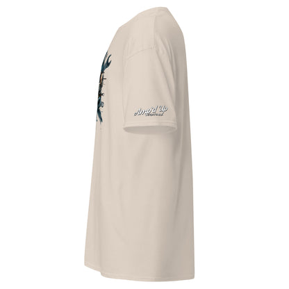 Side view of a Skull Mechanic T-Shirt by Amp'd Up Custom with unique graphic design