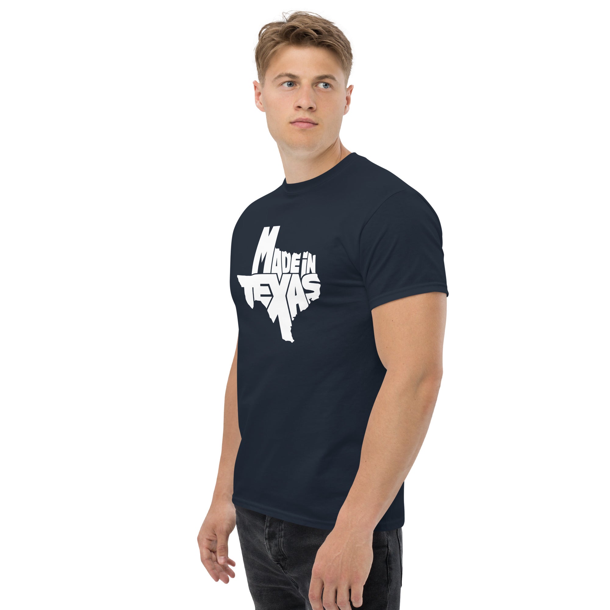 Men's navy Made in Texas T-Shirt Authentic Texas Pride Apparel with striking design