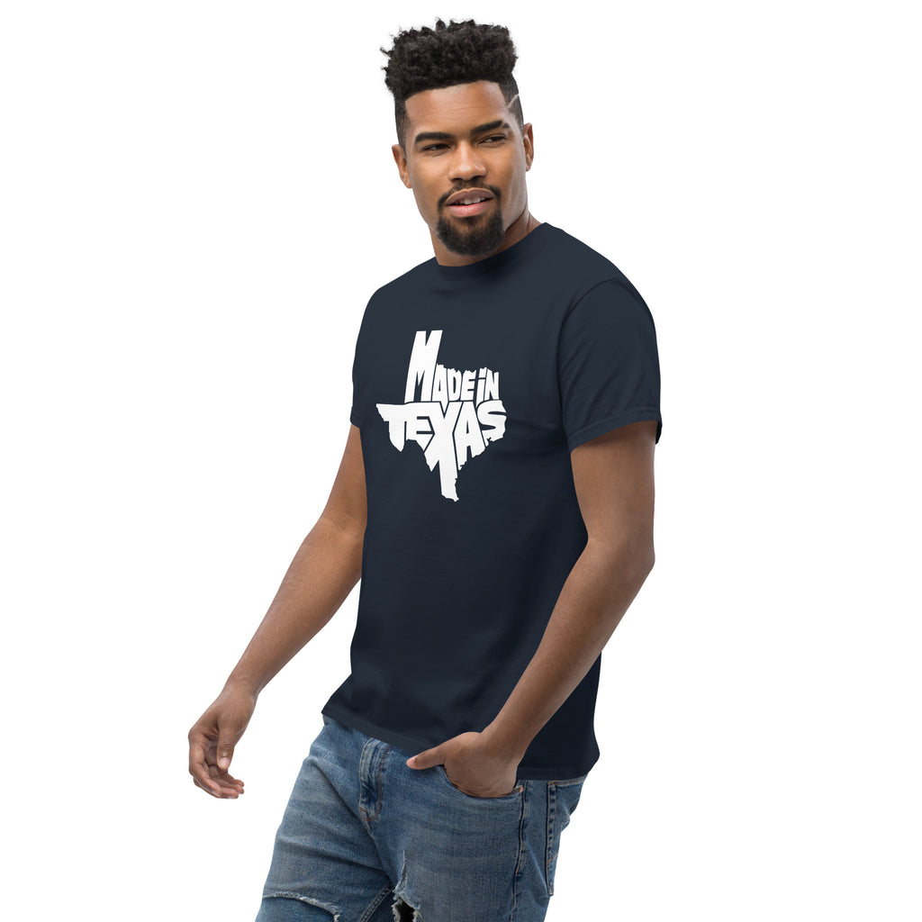 Navy Made in Texas T-Shirt Authentic Texas Pride Apparel for comfortable everyday wear