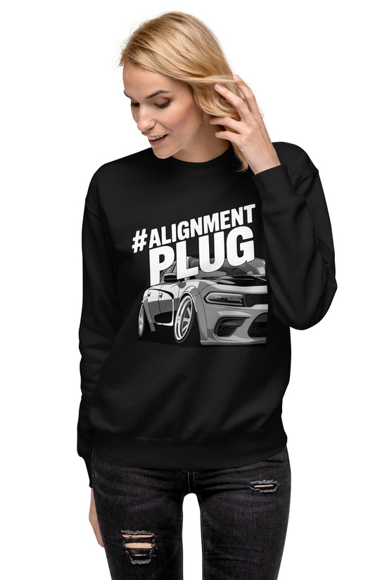 Amp'd Up Custom Alignment PLUG Sweatshirt in Black featuring bold graphic design