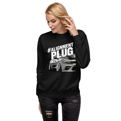 Amp'd Up Custom Alignment PLUG Sweatshirt in Black featuring bold graphic design