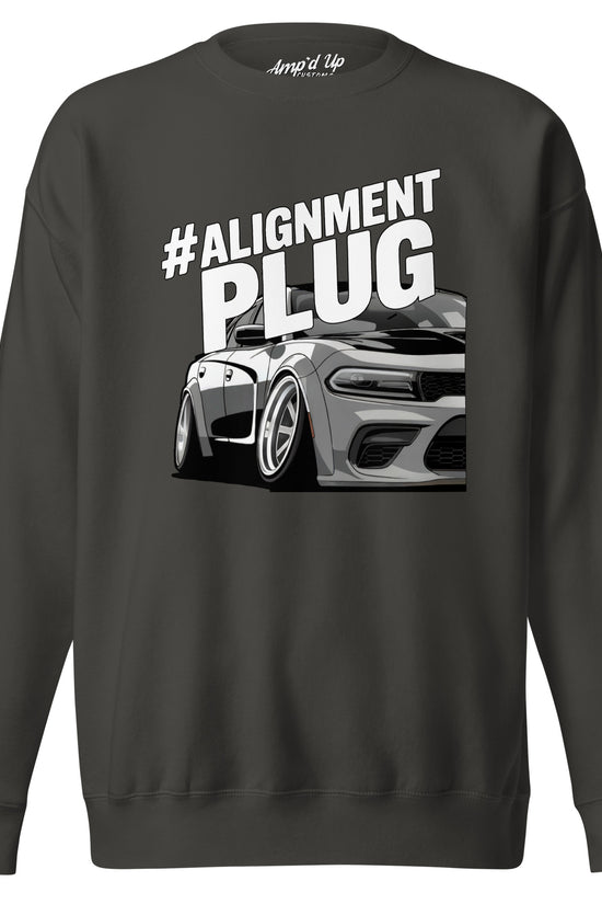 #Alignment PLUG Sweatshirt featuring a stylish car graphic for automotive enthusiasts